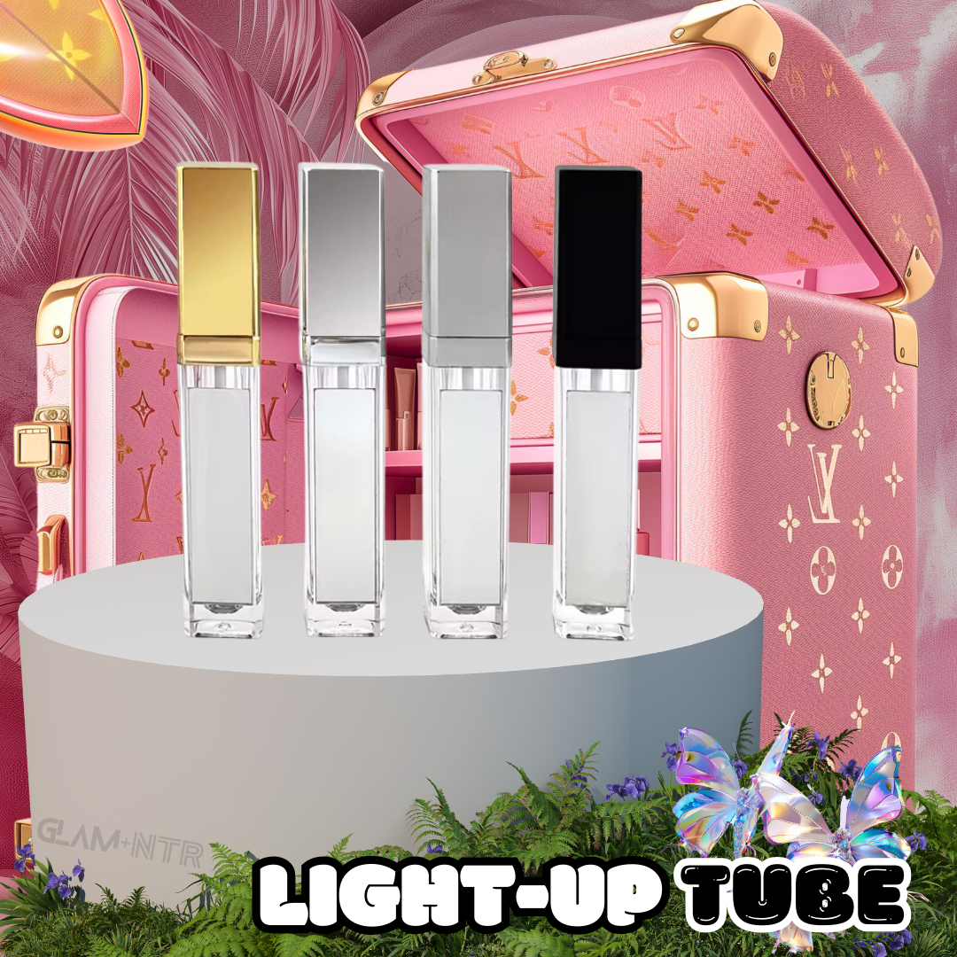 Prefilled Lip Gloss Lipstick Tubes Light w/ Mirror - Glam+Ntr