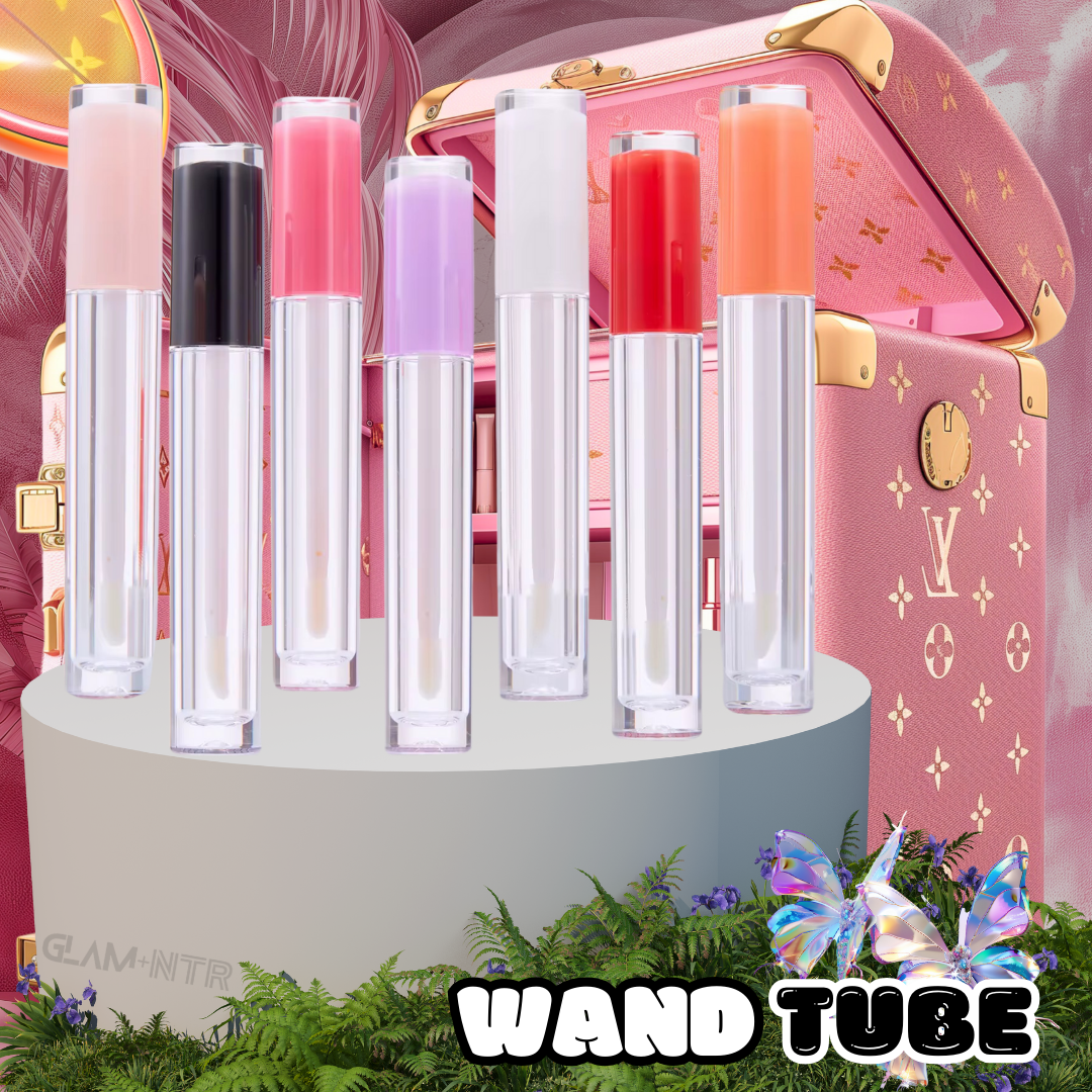 Prefilled Lip Gloss Lipstick Tubes Wand - Glam+Ntr