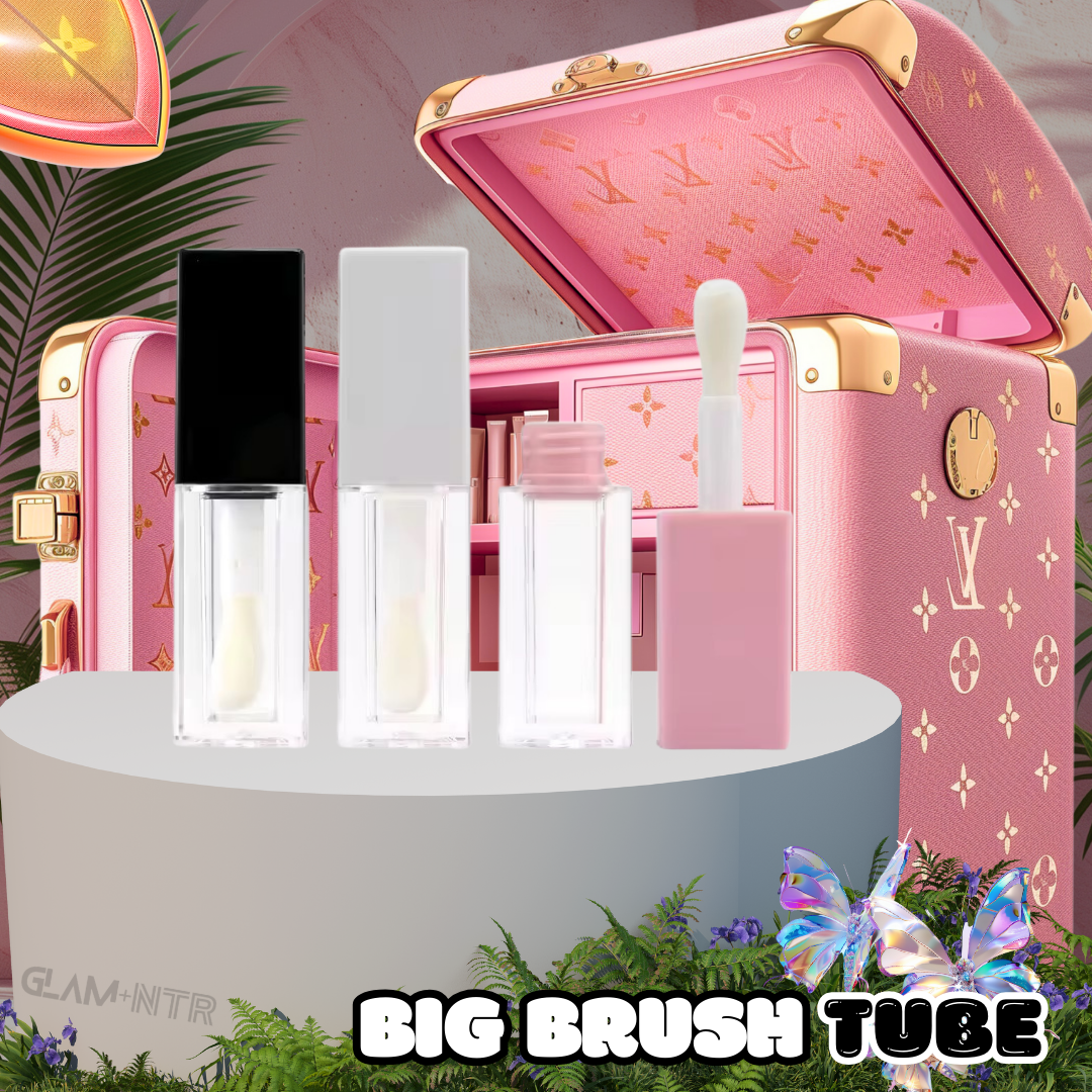 Prefilled Lip Gloss Lipstick Tubes Big Brush - Glam+Ntr