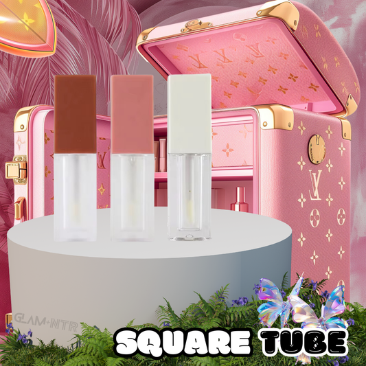 Prefilled Lip Gloss Lipstick Tubes Square - Glam+Ntr